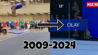 Simone Biles first pass evolution (2009-2024)‍️