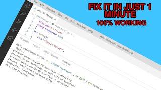 g++ fatal error no input files compilation terminated | How to fix in VS code |