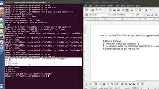 how to install and uninstall vim editor in ubuntu/linux