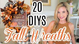 WOW!!! 20 DIY FALL WREATHS GARLAND TREES + BOWS "I  Love Fall" ep 9 Olivia's Romantic Home DIY