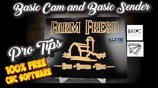 How to Make a Professional CNC Sign - Basic Cam / Basic Sender - Free CNC Software - BobsCNC