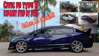 civic FD Type R repaint dalam 13 minit??? | timeslap video