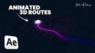 EASY WAY To Create 3D Map Routes | GEOlayers & After Effects