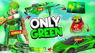 Only Green Color Challenge in Solo Vs Squad High Ping Lobby  Free Fire Max