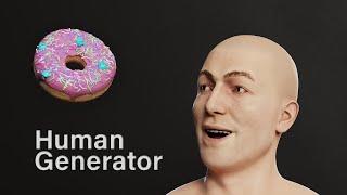 Human Generator for Blender - Teaser