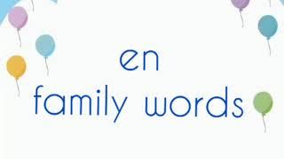 How to  teach "en" Family words to kids