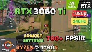 Valorant 700+ FPS RTX 3060 TI Ryzen 7 5700X Low Competitive Settings | GAMING TEST 2023