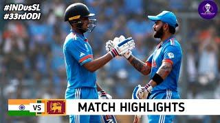 India vs Sri Lanka 33rd ODI World Cup 2023 Cricket Match Highlights Cricket Highlights 02/11/2023