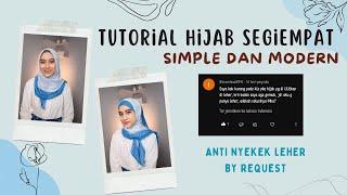 Tutorial Hijab SegiEmpat Simple dan Modern Look 