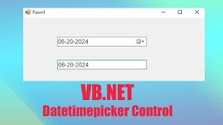 VB.Net Tutorials - How to use Datetimepicker control