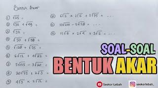 BAHAS TUNTAS MATERI BENTUK AKAR