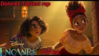 Encanto | Dolores's Fastest Rap (Top 20)