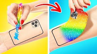 OMG  TATTOO MAGIC MENGABULKAN KEINGINAN || Tips DIY Keren dan Peretasan Hidup oleh 123 GO!