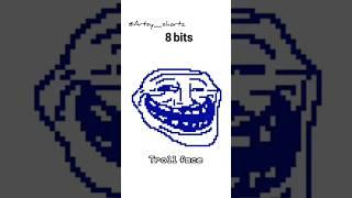 Troll face Pixel art (¼ bit - 64 bits) 'meme' #animation #pixel #art #viral #fypシ