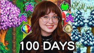 I played 100 days of Stardew Valley