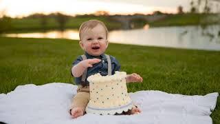 Outdoor Cake Smash Session for Little Boy's 1st Birthday - Sunrise Session