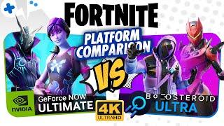 FORTNITE | GeForce Now ULTIMATE vs Boosteroid ULTRA | 4K Game Streaming Comparison