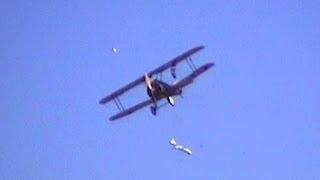 Sopwith Camel Loses Engine Cowl In Flight