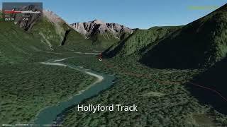 Hollyford Track ∆ hiking trails ∆ 3d-trail.com/new-zealand/