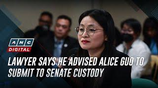 Lawyer says he advised Alice Guo to submit to Senate custody | ANC
