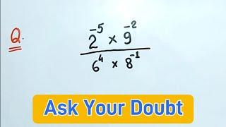 Simplify | Ch 12  Exponents and power class 8 maths | Doubt session mukesh maths 8