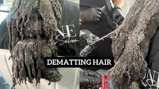 Dematting Severely Matted Hair | Detangling Extremely Matted hair