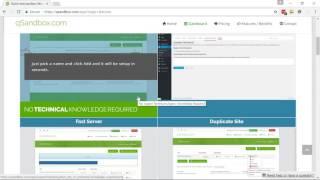 QSandbox Intro - Free Test/Staging Site