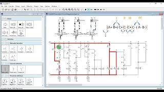 Lógica cableada con partes simultáneas y repeticiones (A+ B+) C+ C- C+ C- (A- B-)