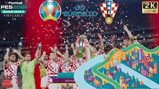 Playing the UEFA Euro with Croatia | PES 2021 [Virtuared V6] | [1440p]