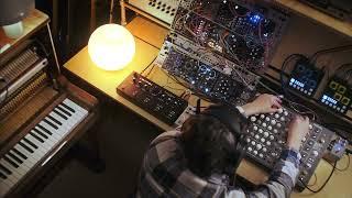Vermona Perfourmer Mk2 and modular synth jam with piano through Soma Cosmos and Hologram Microcosm