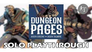 Tutorial & Solo Playthrough of Dungeon Pages - Solo Board Game