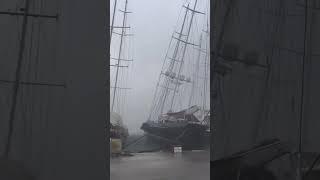 51.59-metre Royal Huisman Meteor resisting the SEVERE STORMS in Turkey.