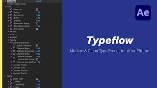 Typeflow - FREE After Effects Text Preset for Clean & Modern Type