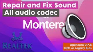 Repair and fix sound all audio codec hekintosh - opencore 0.7.8