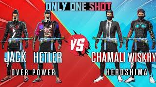 JACK + HETLER  VS  CHAMALI + WHISKY | DUO vs DUO ONLY PERFECT SHOT | فري فاير : التحدي المجنوون️