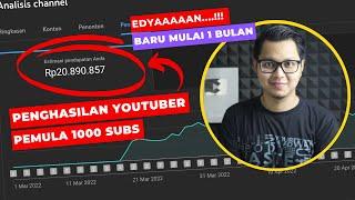 BERAPA GAJI YOUTUBER PEMULA 1000 SUBSCRIBER 2022 TERBARU - PENGHASILAN YOUTUBER PEMULA !