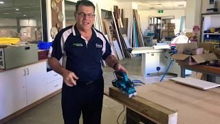 CE89C / CE89E Chamfering Planer by Virutex Demo - Chamfering a Pine Patio Post