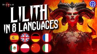 Diablo 4 Lilith Voice Lines in 8 Different Languages | Spanish, French, German, Chinese & More