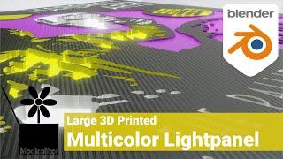 CRAZY Large 3D Printed Multicolor Lightpanel (How to/Tutorial with Blender, Gimp, Inkscape)