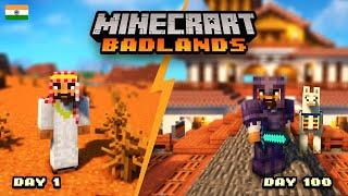 I Survived 100 Days in Badlands Minecraft (Hindi Gameplay)