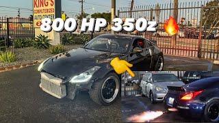 REACTING TO THIS 800 HP REAR MOUNT TURBO 350z!!! *FAST*