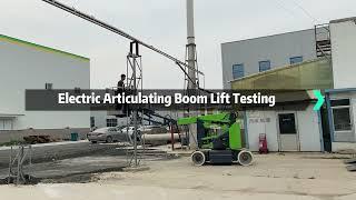 Kinocranes Electric Articulating Boom Lifts Testing on Site