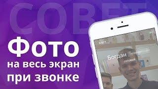 Не отображается фото контакта на весь экран iPhone при звонке