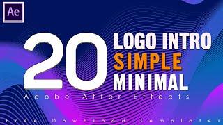 20 Free Trends Minimal Logo Intro for Adobe After Effects Template