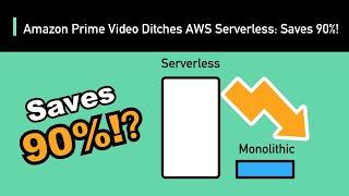 Amazon Prime Video Ditches AWS Serverless, Saves 90%
