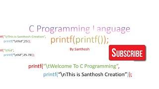 #02 | Declaration of printf within printf |C Programming