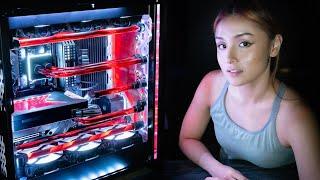 1st Custom Water Cooled PC Build UPDATE EK Quantum Vector 3090 Active Backplate Installation  Temps