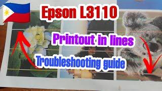 Epson L3110 printing lines | troubleshooting guide