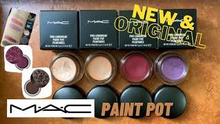 MAC paint pots (new & original) swatches and comparison