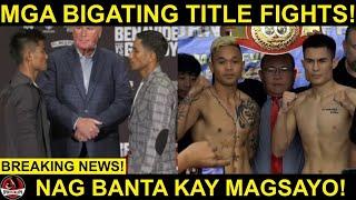 Ramirez nag banta KNOCKOUT daw si Magsayo sa Linggo! | Pagara vs Yelejian WEIGH IN!